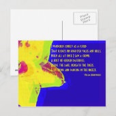 Geel deffodil; William Wordsworth Poem Briefkaart (Voorkant / Achterkant)