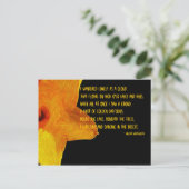 Geel deffodil; William Wordsworth Poem Briefkaart (Staand voorkant)