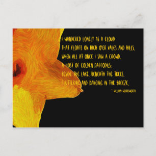 Geel deffodil; William Wordsworth Poem Briefkaart