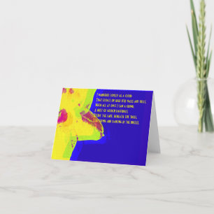 Geel deffodil; William Wordsworth Poem Note Card Kaart