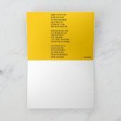 Geel deffodil; William Wordsworth Poem Note Card Kaart (Binnen)