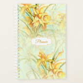 Geel deffodils Floral Pattern Planner (Voorkant)