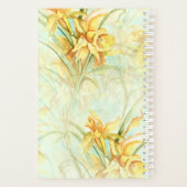 Geel deffodils Floral Pattern Planner (Achterkant)