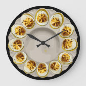 Geel Deviled Eggs  Dish Keuken Decor Grote Klok (Voorkant)