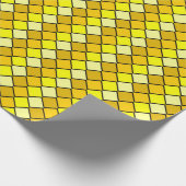 Geel diamantchequepapier cadeaupapier (Hoek)