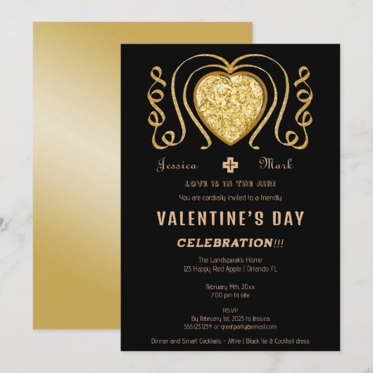 Geel diamanthart voor Valentijn Kaart (Voorkant / Achterkant)