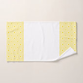 Geel diamantpatroon bad handdoek (Handdoek)