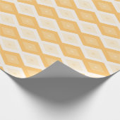 Geel diamantpatroon cadeaupapier (Hoek)