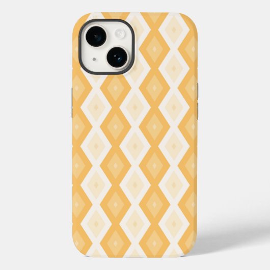 Geel diamantpatroon Case-Mate iPhone case (Achterkant)