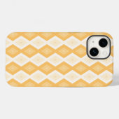 Geel diamantpatroon Case-Mate iPhone case (Achterkant (horizontaal))