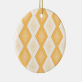 Geel diamantpatroon keramisch ornament (Rechts)