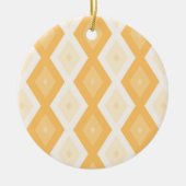 Geel diamantpatroon keramisch ornament (Voorkant)