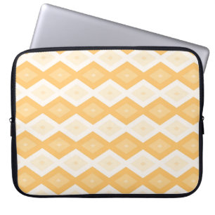 Geel diamantpatroon laptop sleeve