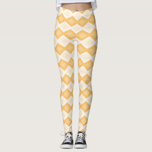 Geel diamantpatroon leggings