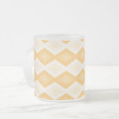 Geel diamantpatroon matglas koffiemok (Voorkant links)