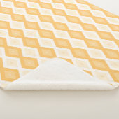 Geel diamantpatroon sherpa deken (3/4)