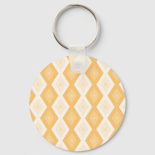 Geel diamantpatroon sleutelhanger