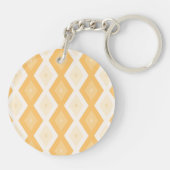 Geel diamantpatroon sleutelhanger (Achterkant)