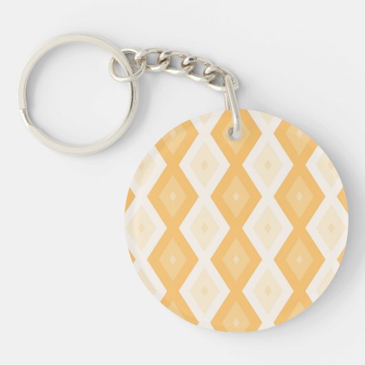 Geel diamantpatroon sleutelhanger (Voorkant)