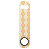 Geel diamantpatroon speed flessenopener (Achterkant)