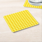 Geel Diamond-patroon met combinatie STaylor Kartonnen Onderzetters (Schuin)