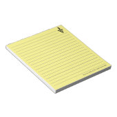 Geel Dierenarts Kantoor Veterinair Notitieblok (Schuin)