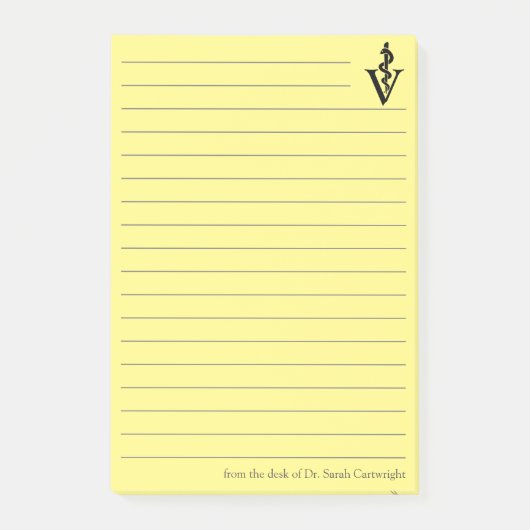 Geel Dierenarts Kantoor Veterinair Post-it® Notes (Voorkant)