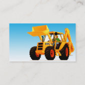 Geel digitaal/Excavator aangepaste constructie Visitekaartje (Achterkant)