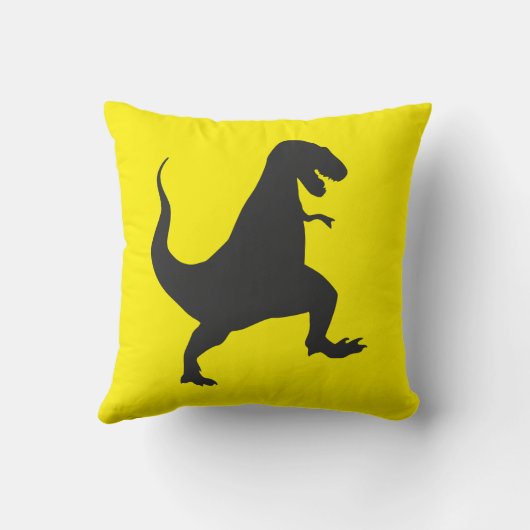 geel dinosauruskussen kussen (Achterkant)