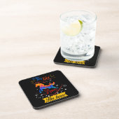 Geel Dit meisje houdt van haar paard Bier Onderzetter (Rechterzijde)