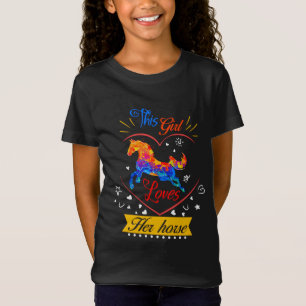 Geel Dit meisje houdt van haar paard T-shirt