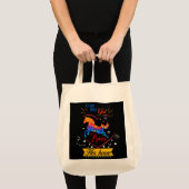 Geel Dit meisje houdt van haar paard Tote Bag (Voorkant (product))
