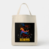 Geel Dit meisje houdt van haar paard Tote Bag (Achterkant)