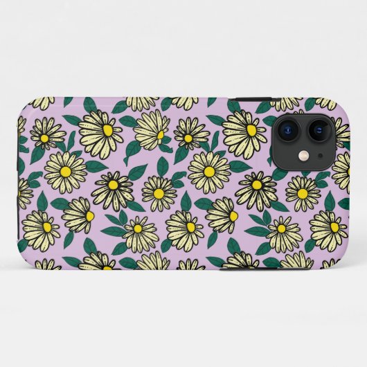 Geel Ditsy Bloemen Naadloos Patroon Case-Mate iPhone Case (Achterkant (horizontaal))