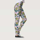 Geel Ditsy Bloemen Patroon Leggings (Rechts)