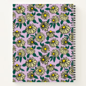 Geel Ditsy Bloemen Patroon Notitieboek (Achterkant)