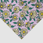 Geel Ditsy Bloemen Patroon Tissuepapier (Detail)