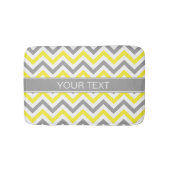 Geel Dk Gray White LG Chevron Gray Name Monogram Badmat (Voorkant)