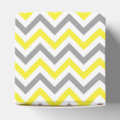 Geel, Dk Grey Wht Large Chevron ZigZag Pattern Bedankdoosjes (Bovenkant)