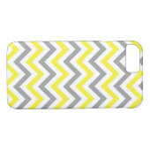 Geel, Dk Grey Wht Large Chevron ZigZag Pattern Case-Mate iPhone Case (Achterkant (Horizontaal))