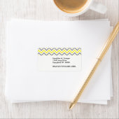 Geel, Dk Grey Wht Large Chevron ZigZag Pattern Etiket (Insitu)