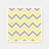 Geel, Dk Grey Wht Large Chevron ZigZag Pattern Servetten (Voorkant)