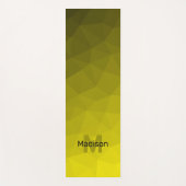 Geel donkerder geometrisch maasvormig maaspatroon  yogamat (Voorkant)