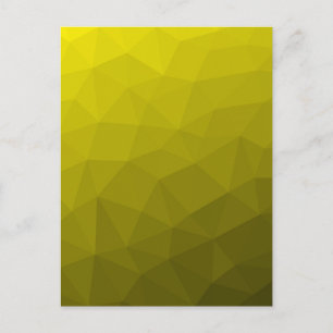 Geel donkere ombre-gradiënt geometrisch mesh-patro briefkaart
