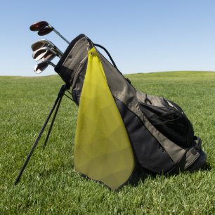 Geel donkere ombre-gradiënt geometrisch mesh-patro golfhanddoek