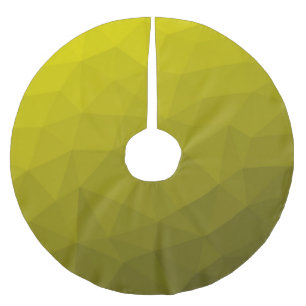 Geel donkere ombre-gradiënt geometrisch mesh-patro kerstboom rok