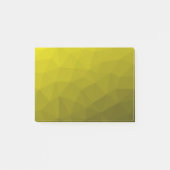 Geel donkere ombre-gradiënt geometrisch mesh-patro post-it® notes (Voorkant)