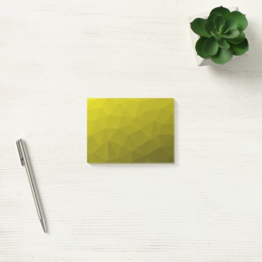 Geel donkere ombre-gradiënt geometrisch mesh-patro post-it® notes (Kantoor)