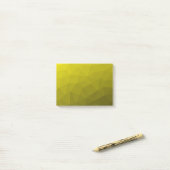 Geel donkere ombre-gradiënt geometrisch mesh-patro post-it® notes (Op bureau)