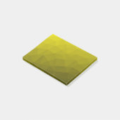 Geel donkere ombre-gradiënt geometrisch mesh-patro post-it® notes (Schuin)